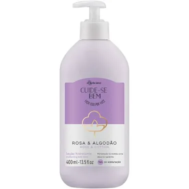 CUIDE SE BEM LOCAO HIDRATANTE DES CORP ROSA E ALGODAO 400ML