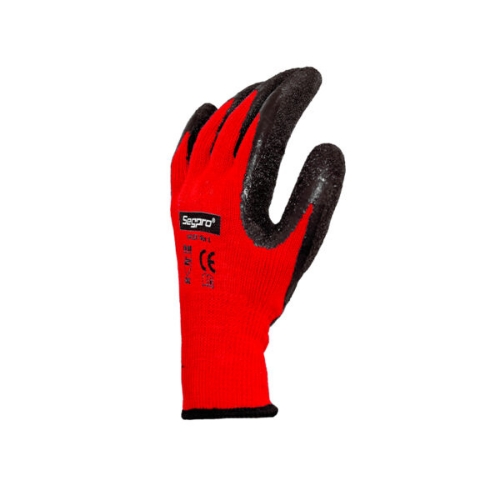 Segpro guantes goma Rojo T-8