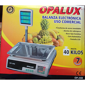 Opalux balanza digital 40kg (teclado metalico)