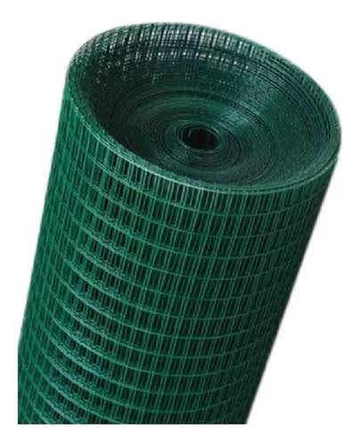Importado malla cuadrada pvc verde 1/2" 10kg