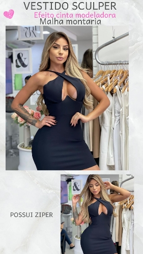 Vestido MIDI cruzado em montaria