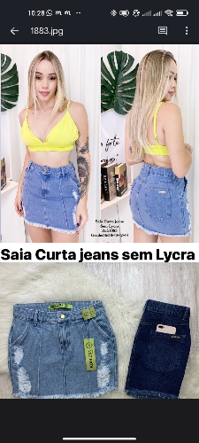 Saia curta strong 100% algodão