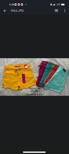 Short color com lycra e fio na cintura