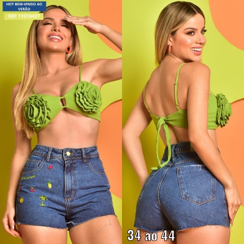 Short hot bem vindo verão escuro