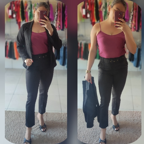 Blusa básica alça regulável lisa