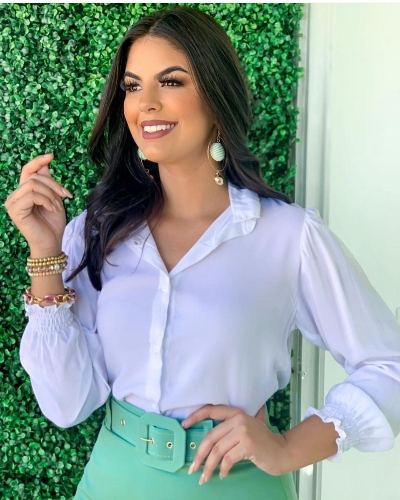Camisa manga longa com botões