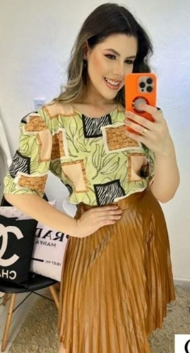 Blusa sublimada com manga