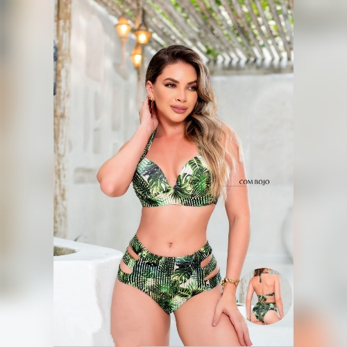 Biquíni tiras estampado