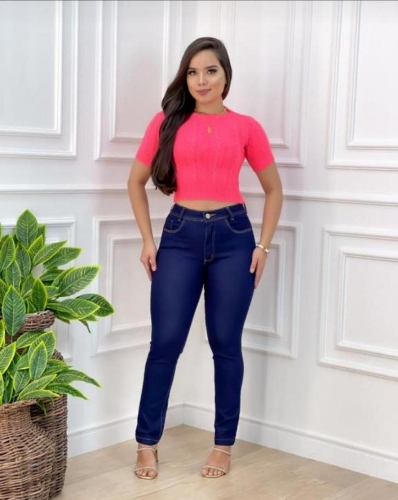 Calça skinny azul escuro
