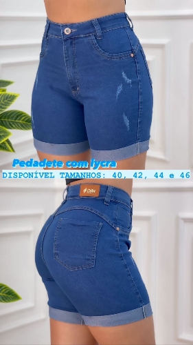 Pedalete jeans com lycra