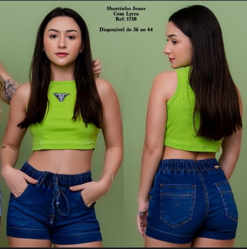 Short com elástico na cintura c/ lycra