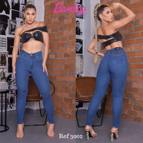 Calça jeans c/ Lycra bamboo