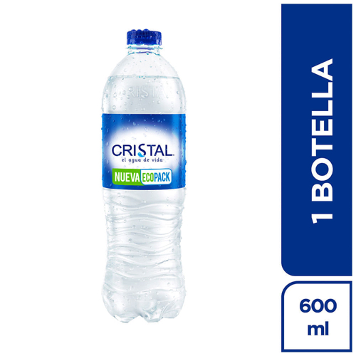 Agua cristal 600 ml