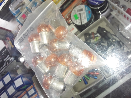 Bombilla de pidevia 1con. Anaranjada