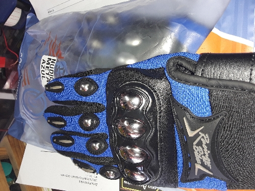 Guantes de motorista nudillo de metal