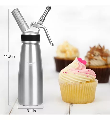 Sifon Dispensador Crema Chantilly Chantillera 500ml Acero Inoxidable
