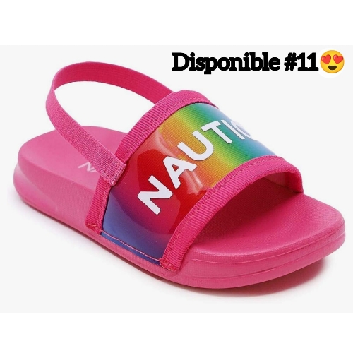 Chinelas Nautica fucsia Rainbow talla 11