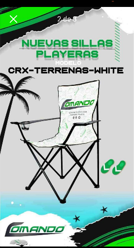Silla playera plegable comando