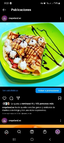 Crepe de banano con nutella