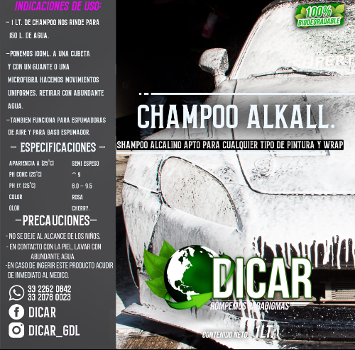 ½ Lt Champoo Alkall (Shampoo alcalino)