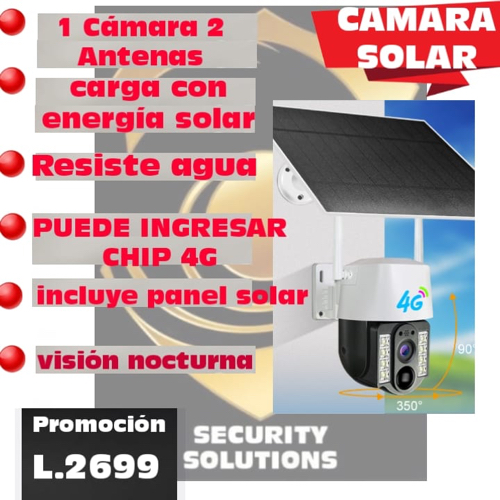 Cámara solar exterior ptz