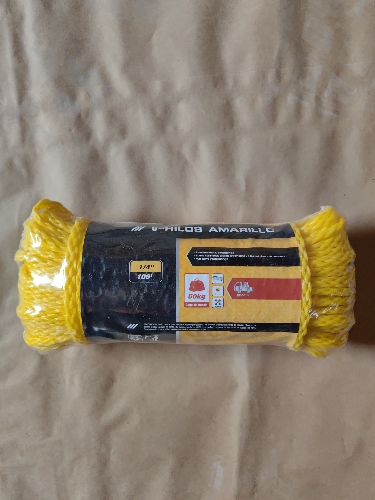 LAZO POLY MONOF 1/4"X100' 8 HILOS AMARILLO