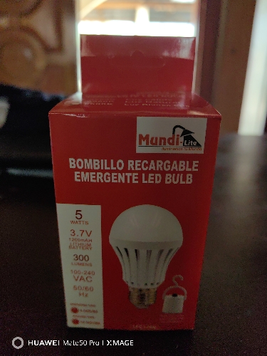 BOMBILLO EMERGENCIA LED 5W 6500K MUND BLANCO