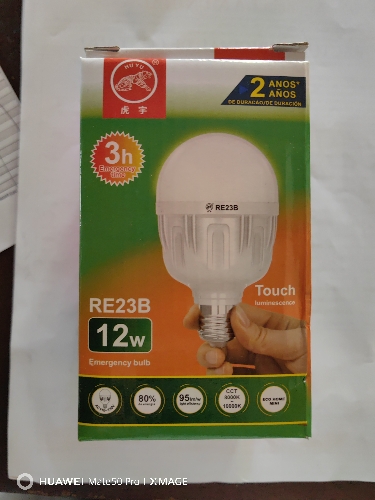 BOMBILLO EMERGENCIA LED 12W 10000K E27 RE23B