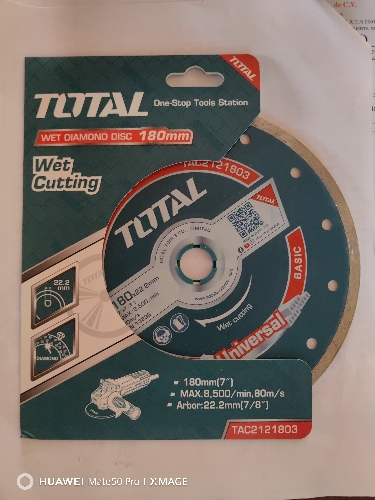 DISCO CORTE CONCRETO 7"  DIAM TOTAL AC2121803