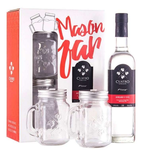 Pack 4 Gallos Mason Jar