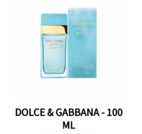 DOLCE & GABBANA, LIGHT BLUE FOREVER, FOR WOMEN EDP 3.4 OZ