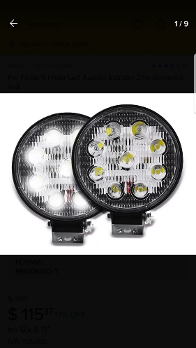 Foco led circulo o cuadrado