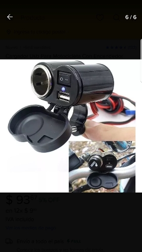 Cargador moto