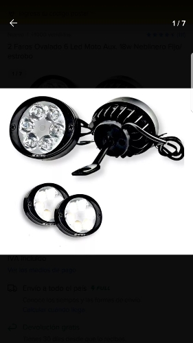 Faros pequeños moto