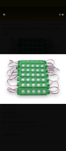 Módulo led verde c/u