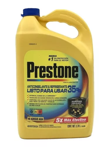 Prestone anticongelante amarillo