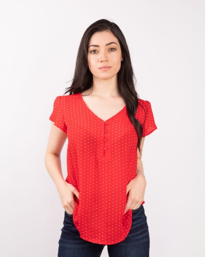 Blusa Roja/ puntos talla S