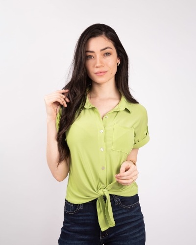 Blusa verde Kiwi talla L