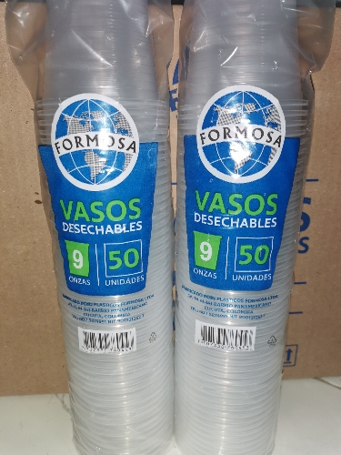 Vasos 9onz Transparentes x50