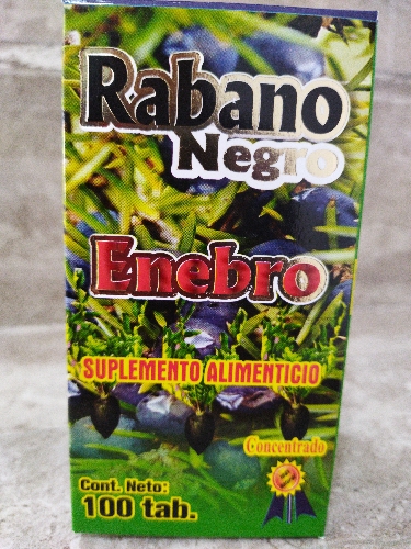Rabano negro y enebro 100 pz