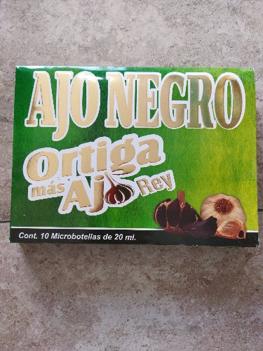 Ajo negro y ortiga ampolletas 10 pz