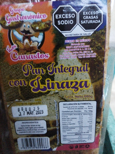 Pan barra linaza