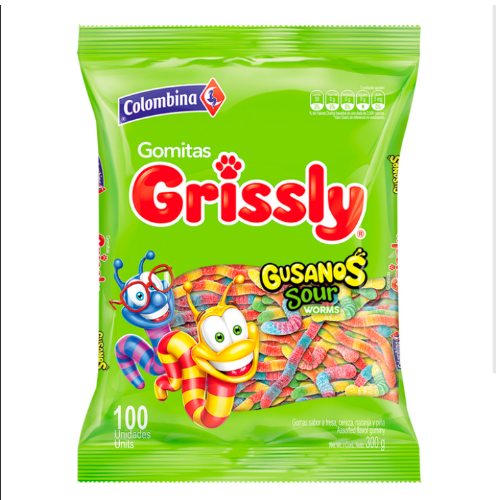 216 Gomitas Grissly gusanito x100