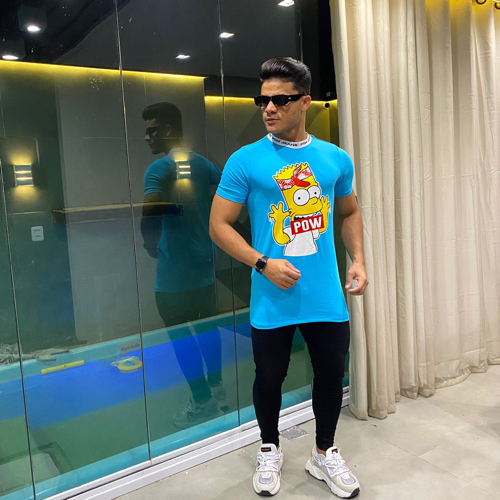 T: P Camisa pow azul claro @
