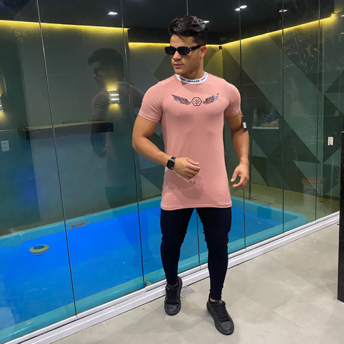 T: M Camisa pow meia rosa des. Azar