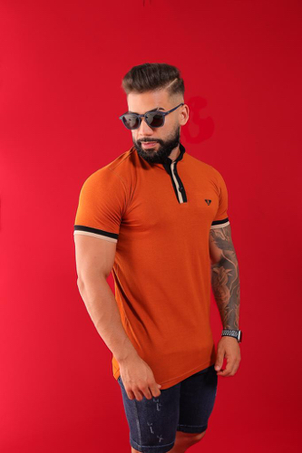 T: P Camisa pow 3 botão cinza