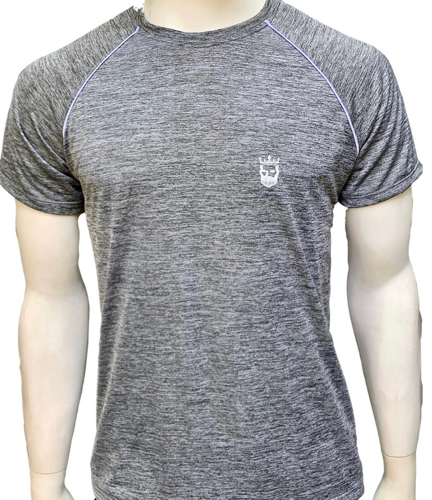 T: P Camisa esportiva cinza @