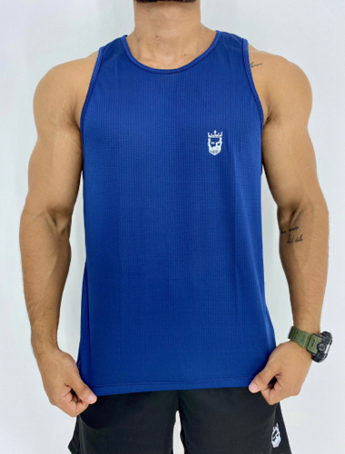 Camisa regata azul escuro T: M