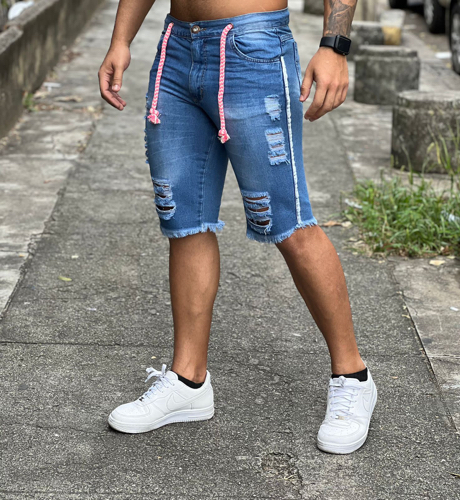 N: 38 Bermuda / jeans wk cordão Roso