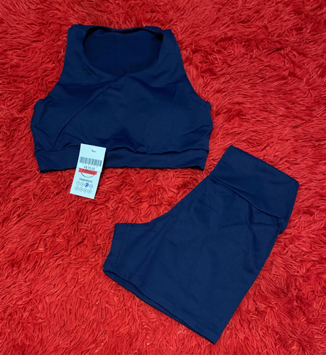 T: G Conjunto Legging Short Azul